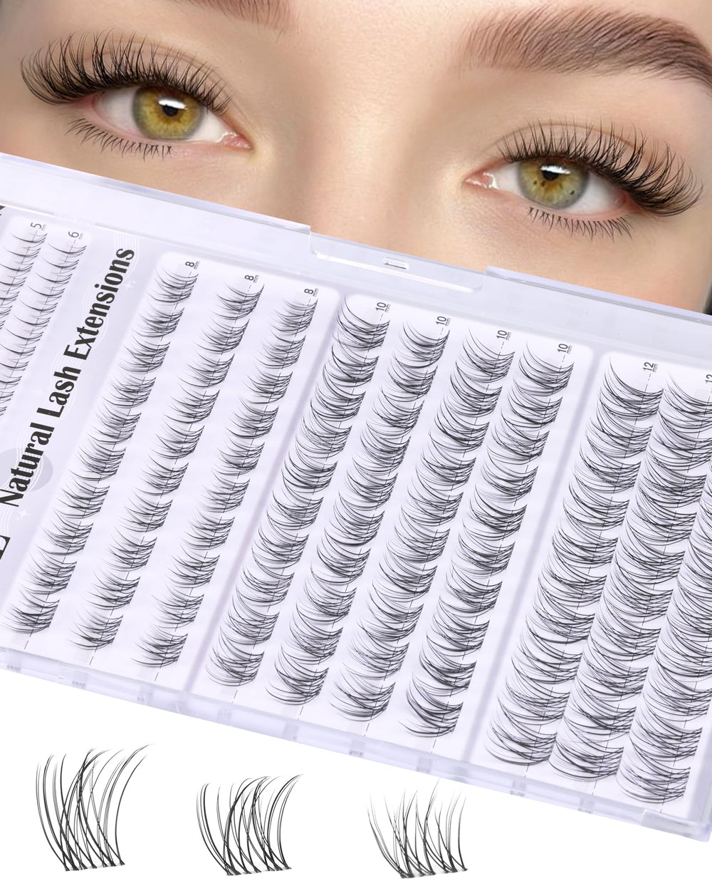 ALICE bottom lashes 5-6mm on-eye view for natural balance