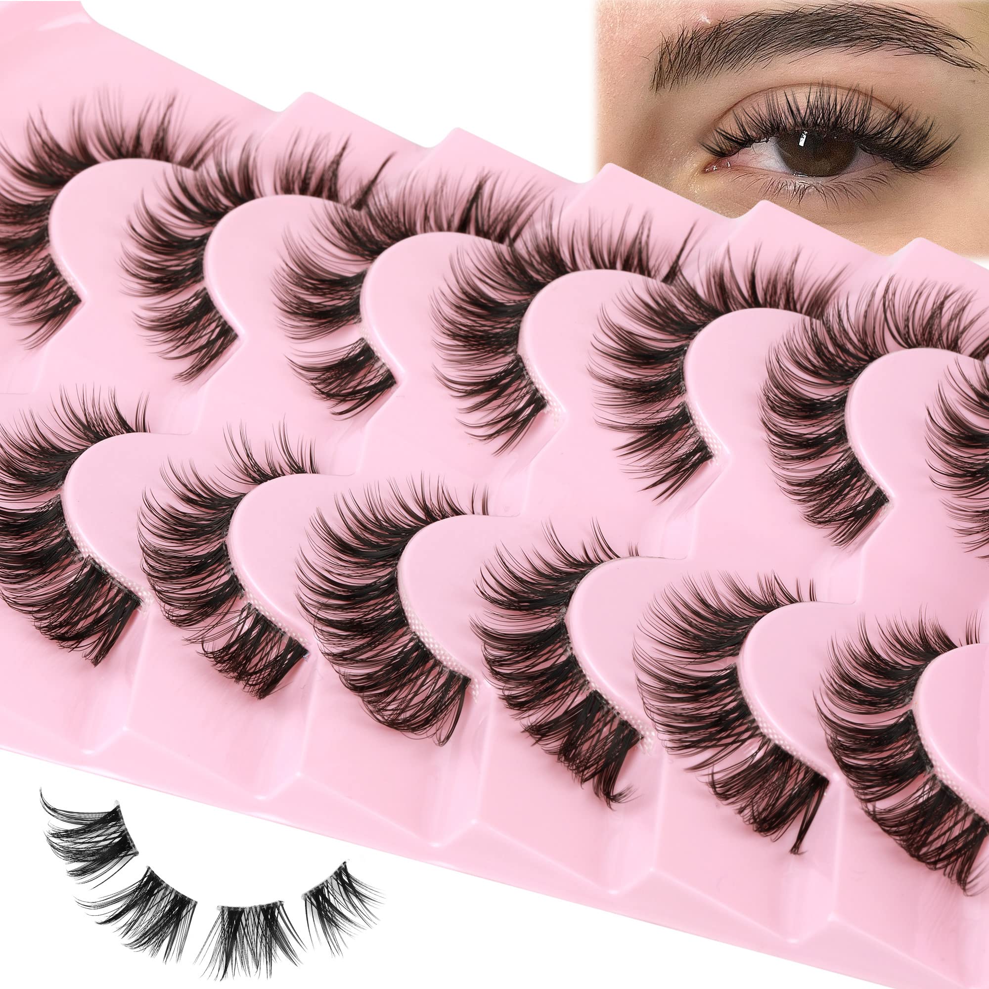 ALICE Cluster Lashes 56 wisps for a natural cat-eye look and easy DIY application.