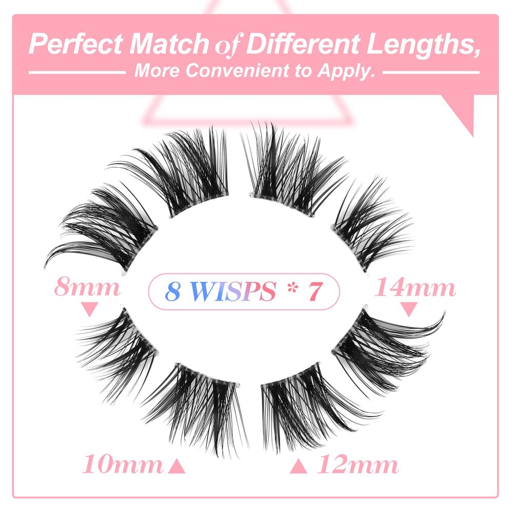 ALICE Cluster Lashes are easy to apply with mascara or glue.
