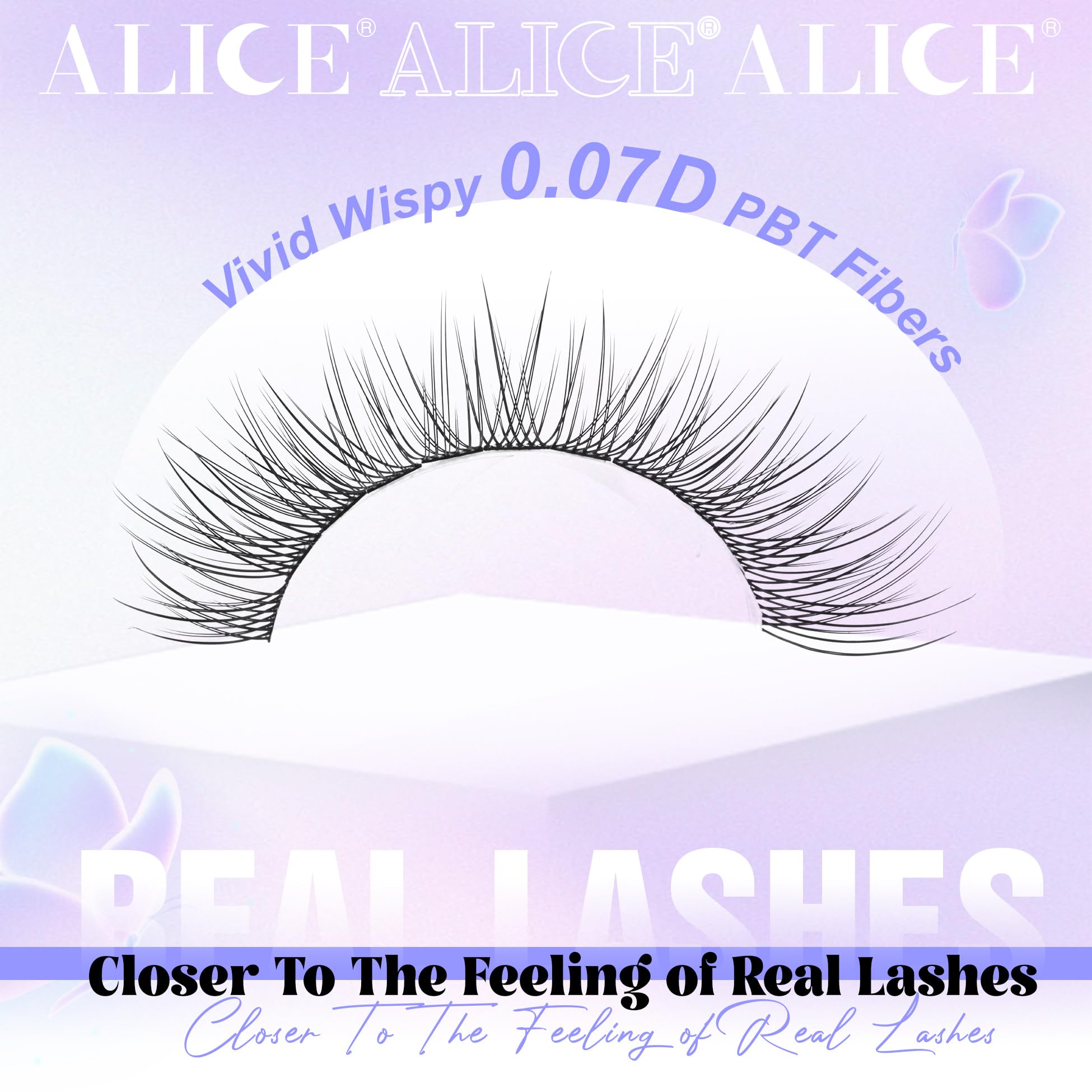 ALICE DIY lash cluster kit 10-12-14mm creates a natural salon look at home.