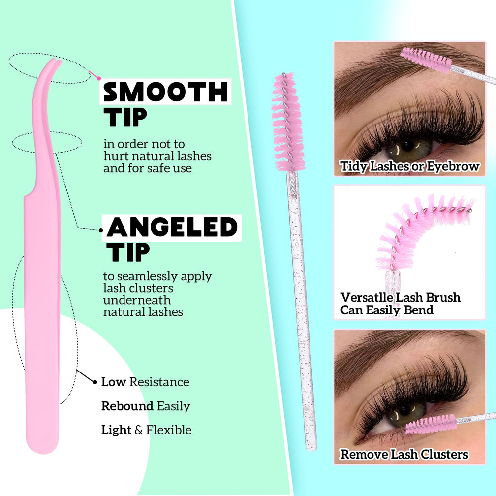 ALICE lash extension tweezers enable precise placement of each cluster.