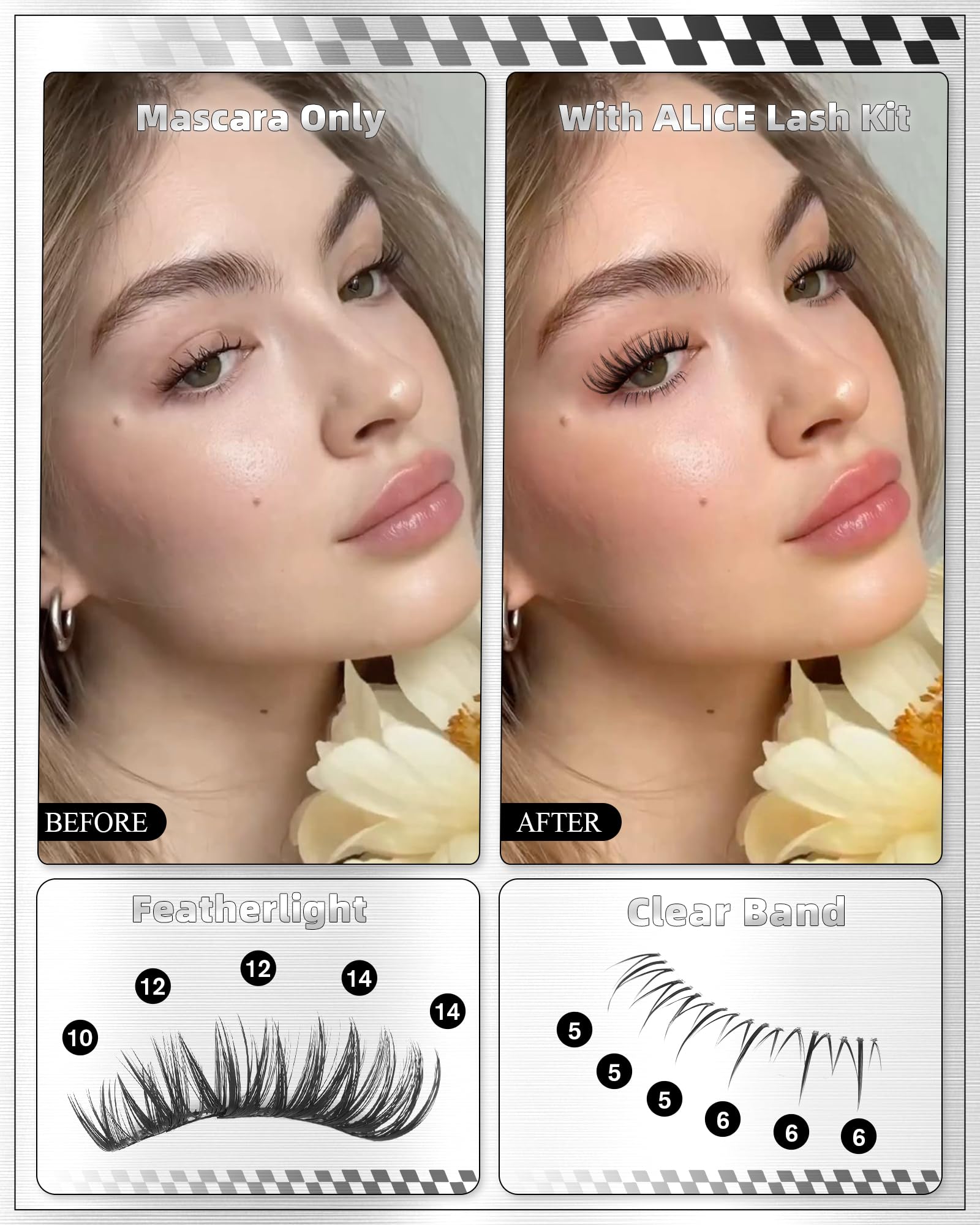 ALICE Flaunt Lash Clusters 5-minute application for busy days