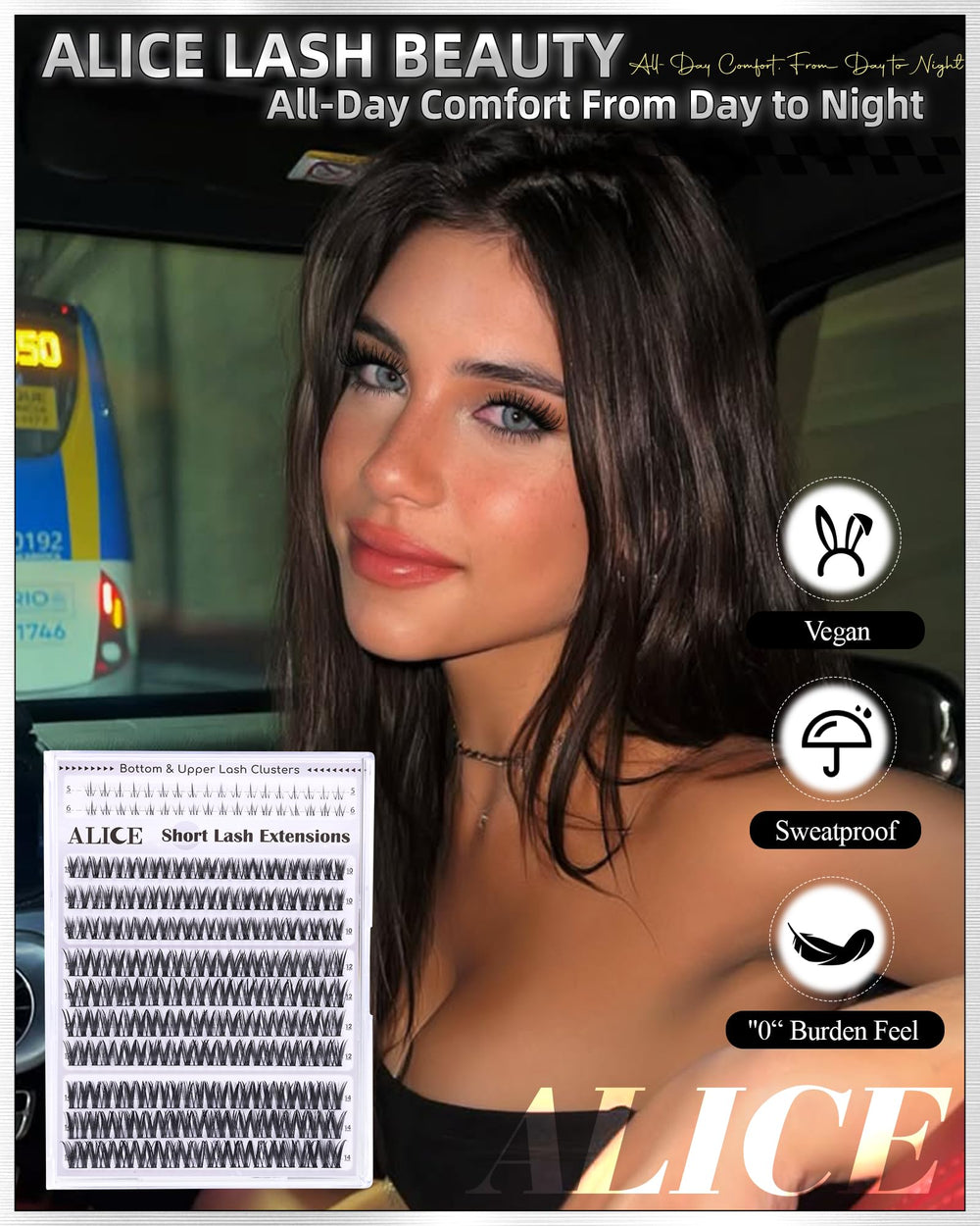 ALICE Flaunt Lash Clusters spiky bottom lashes add subtle drama