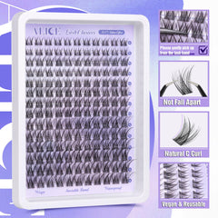 ALICE invisible band lashes blend seamlessly with natural lashes.