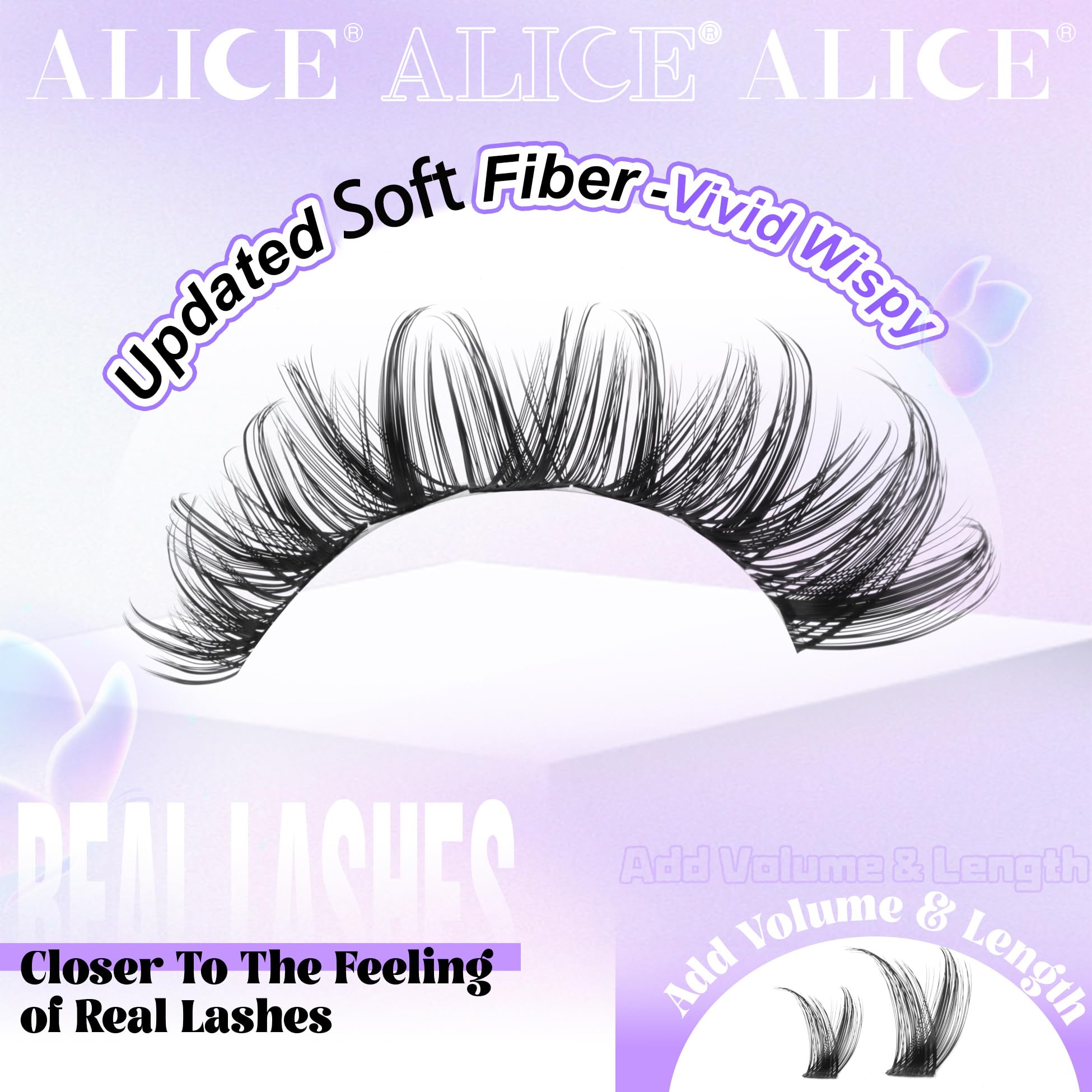 ALICE Lash Clusters 168pcs set ready for DIY lash styling.