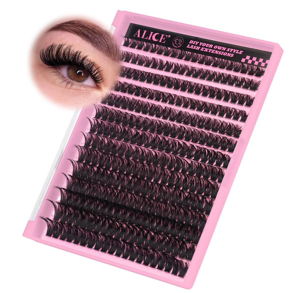 ALICE lash clusters 80D soft fiber for voluminous lightweight eyes.