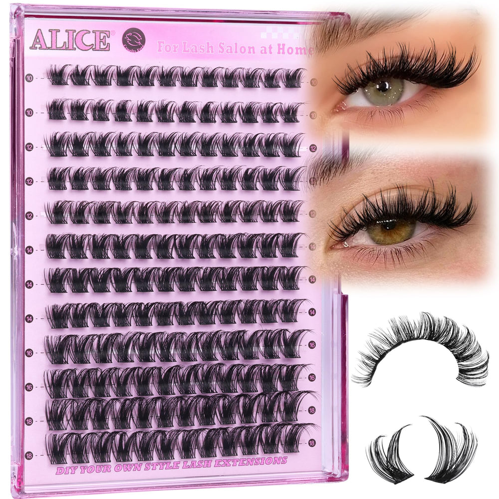 ALICE Lash Clusters with D-Curly texture for defined curl and lift