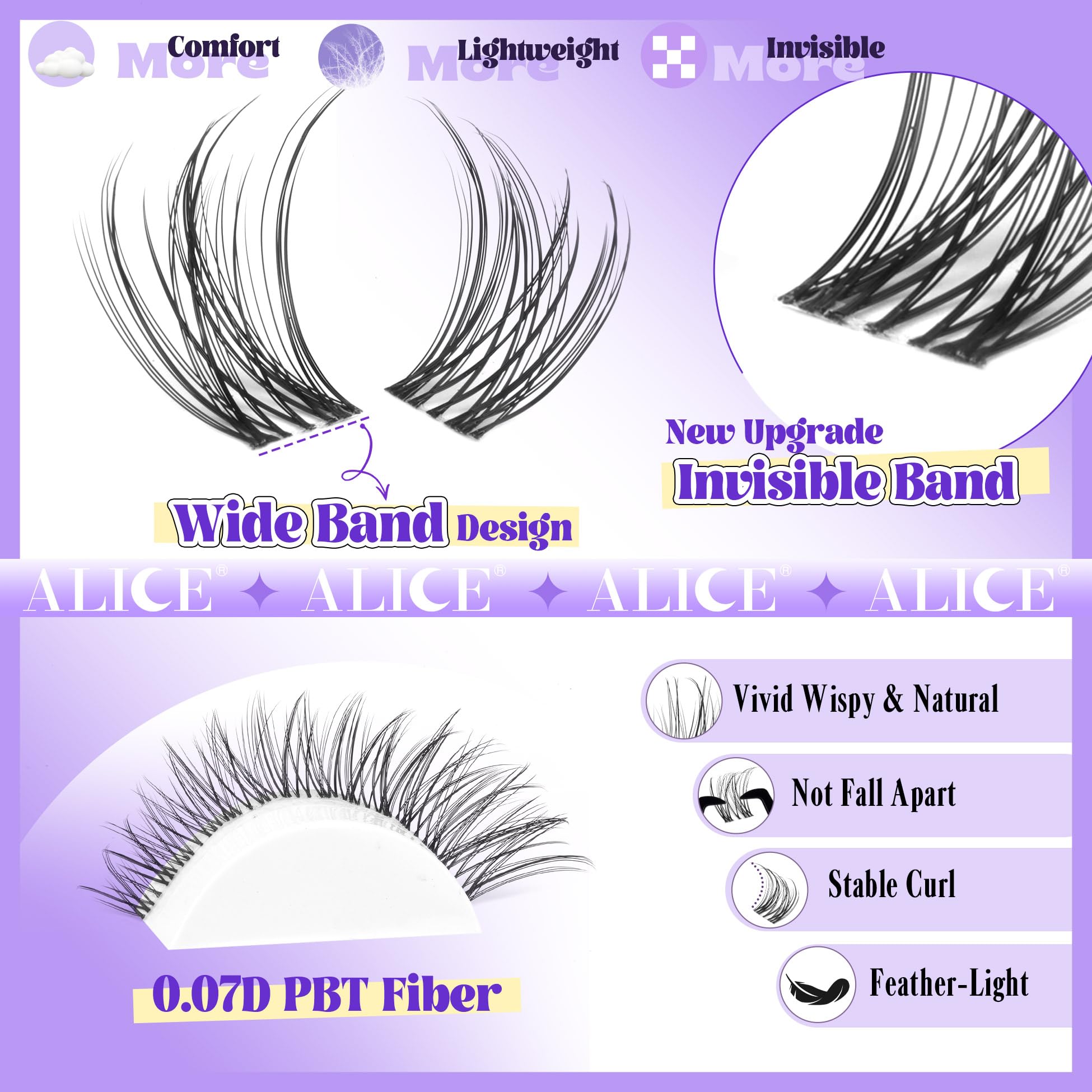 ALICE lash clusters enable easy DIY lash styling