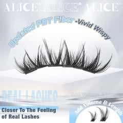 DIY application of ALICE lash clusters showing quick lash upgrade