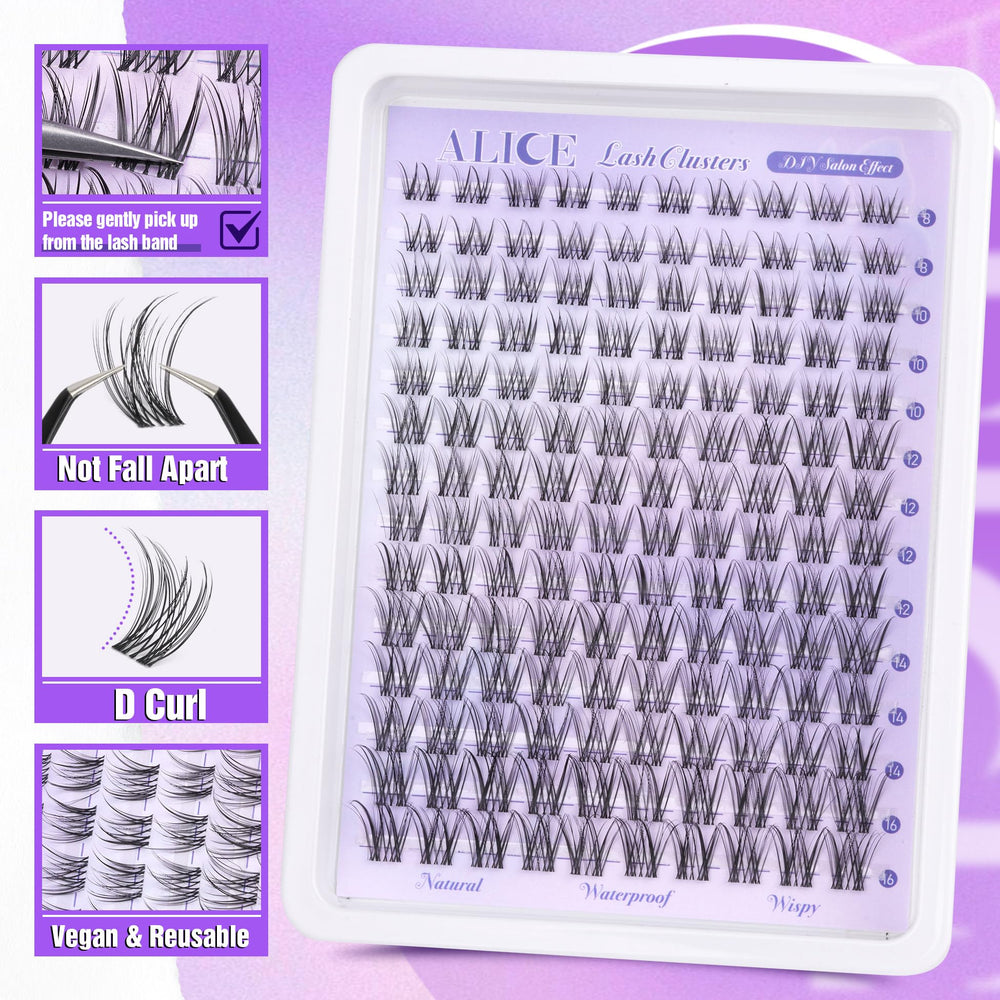 ALICE lash clusters for a quick three-minute natural look