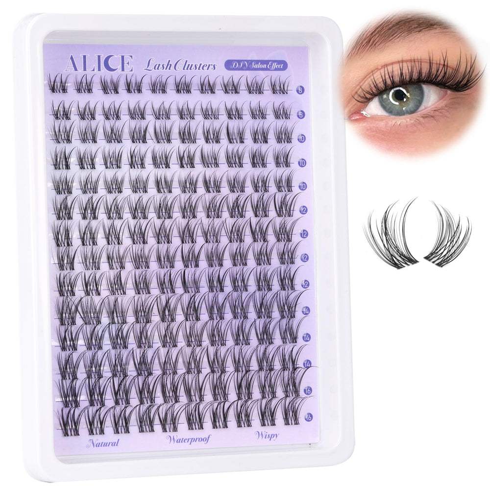 ALICE lash clusters with invisible band for seamless natural look