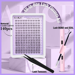 ALICE Lash Clusters Kit 8–16mm lashes for customizable natural volume.
