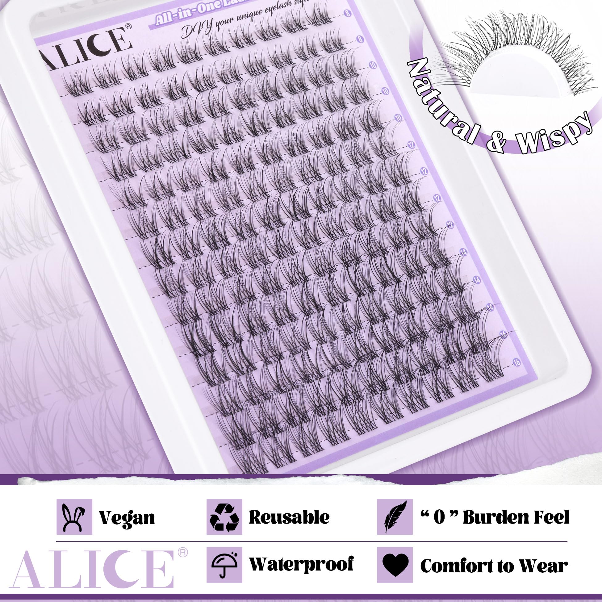 ALICE at-home lash kit supports easy self-application.