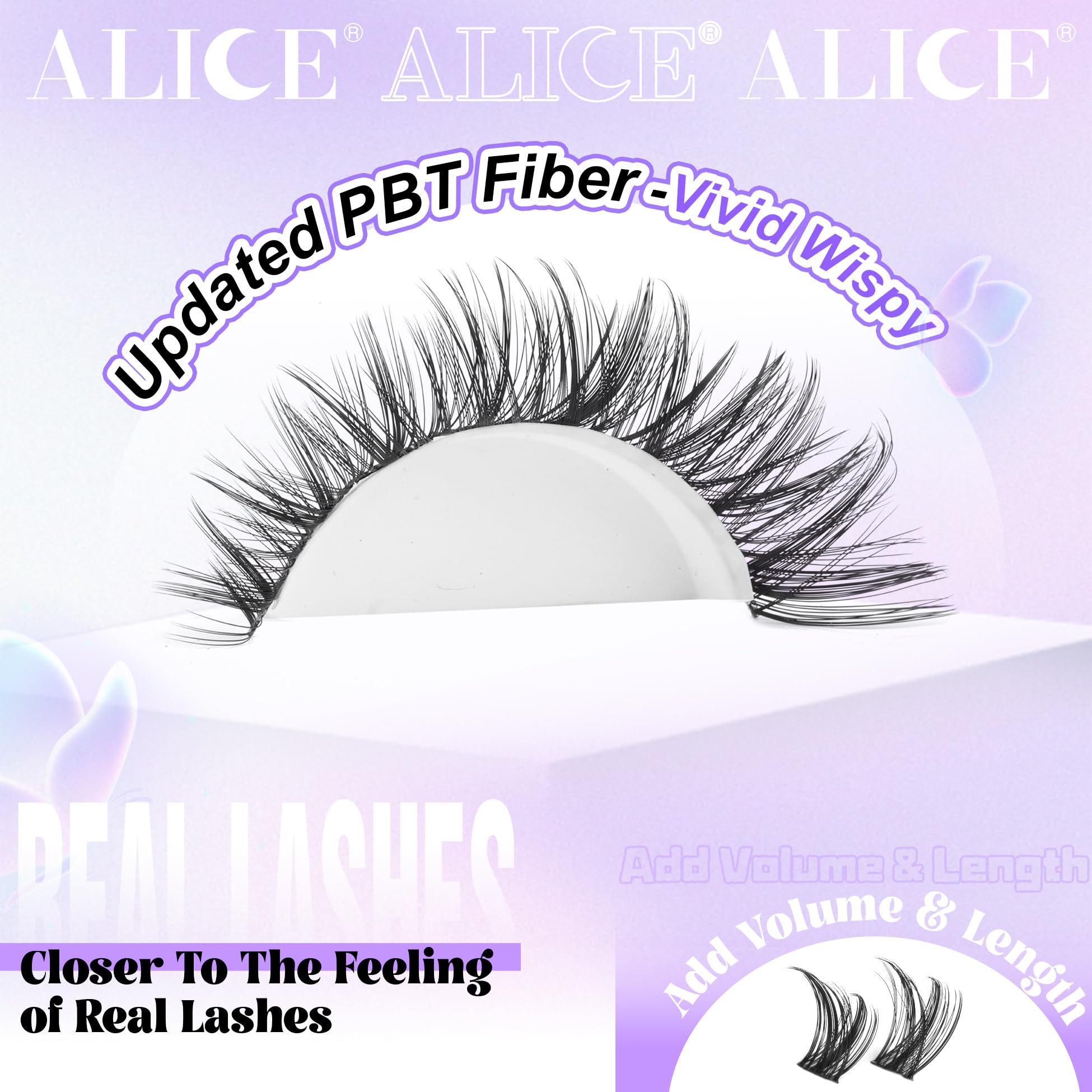 Alice Lash Clusters mixed-lengths-10-12-14-18mm create versatile volume options.