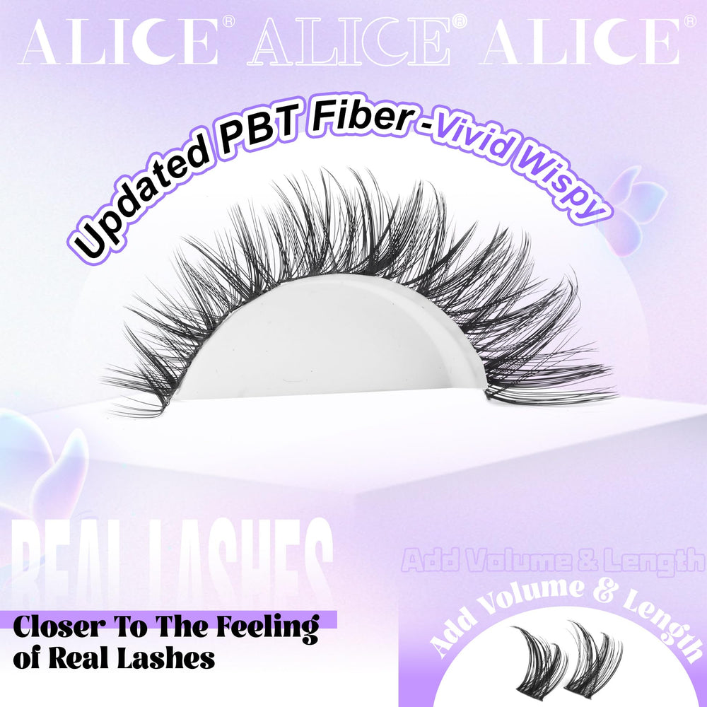 Alice Lash Clusters mixed-lengths-10-12-14-18mm create versatile volume options.