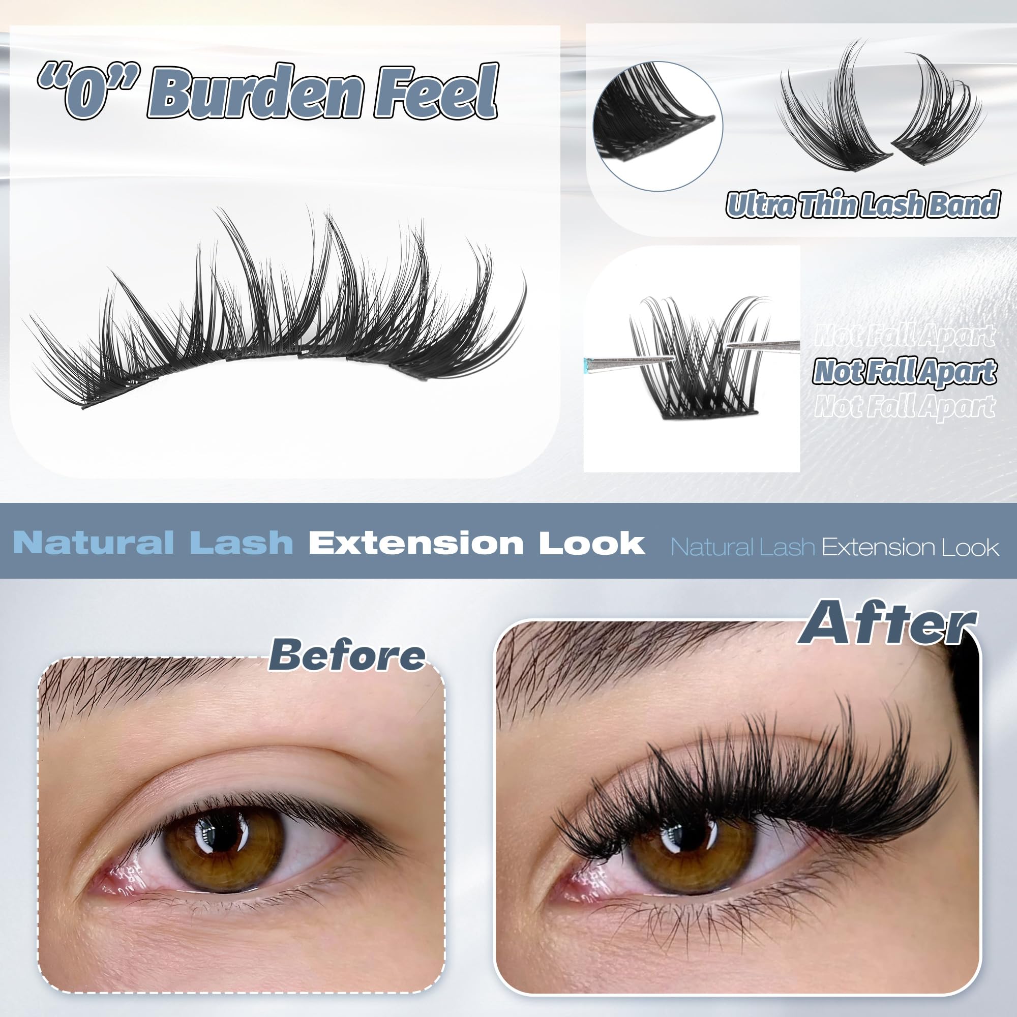 Outer corner volume with ALICE lash clusters for targeted fullness