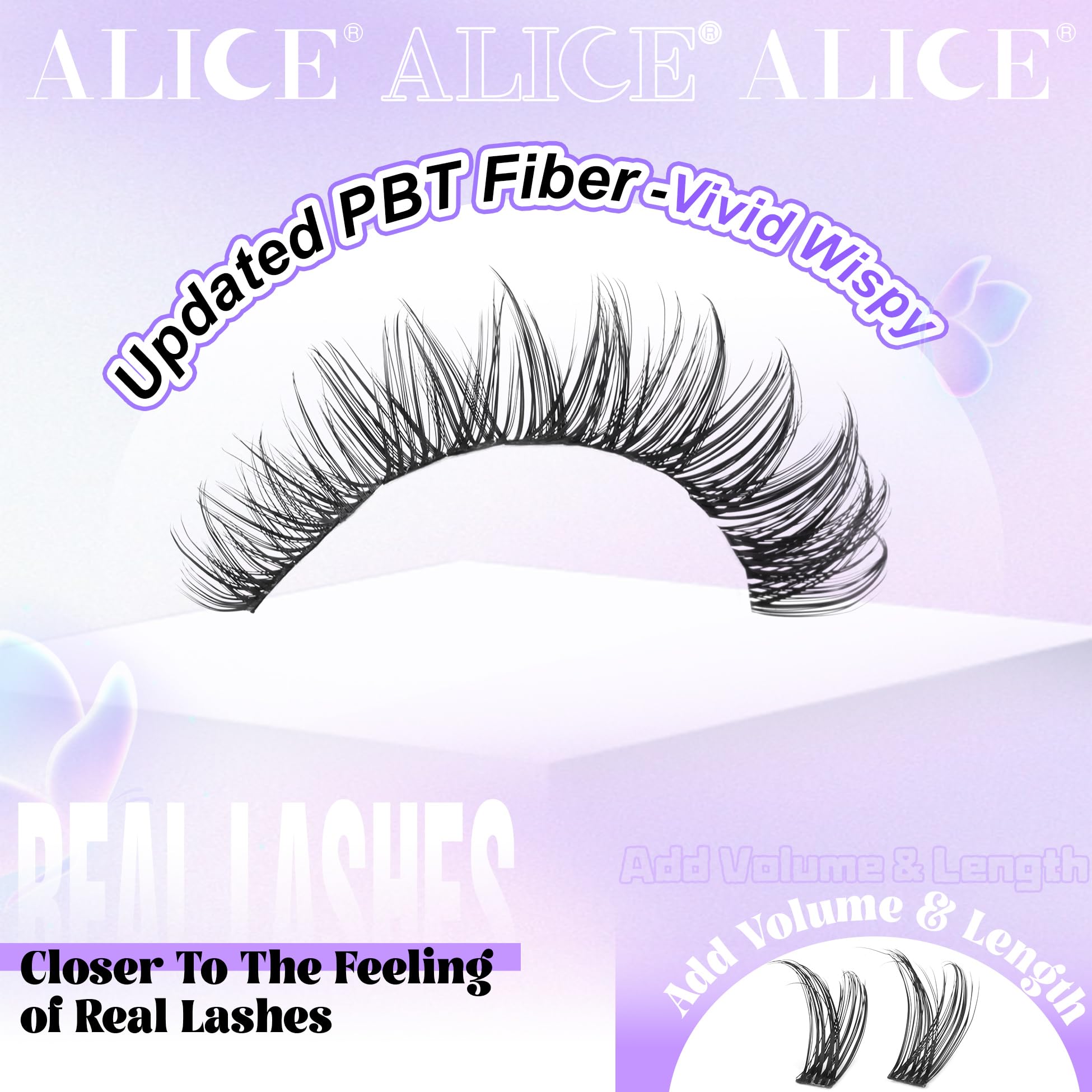 ALICE Lash Clusters ultra-thin band for seamless lash line