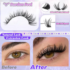 Alice Lash Clusters ultra-thin-band blends with natural lashes.