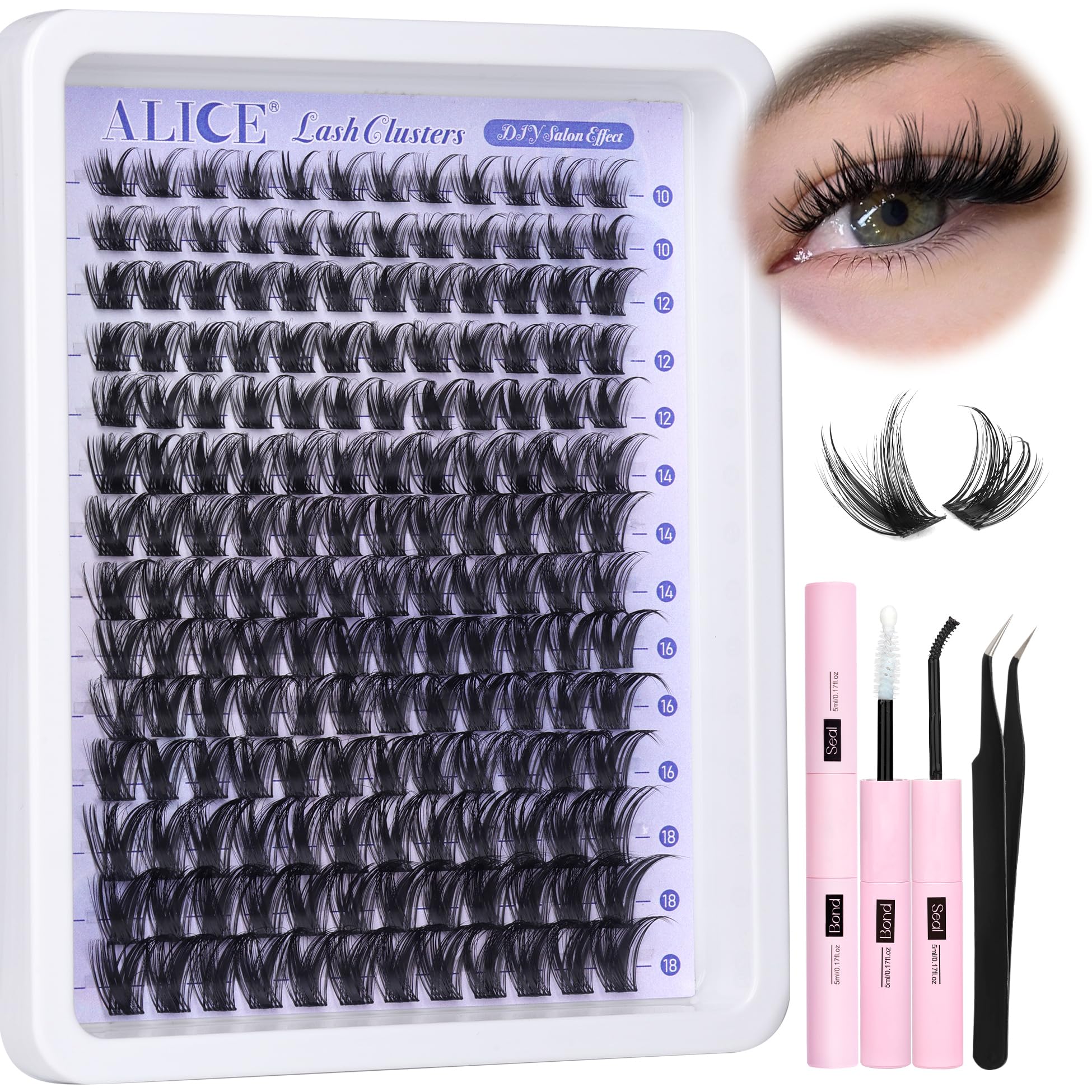 ALICE Lash Clusters Wispy Extensions for salon-quality results at home