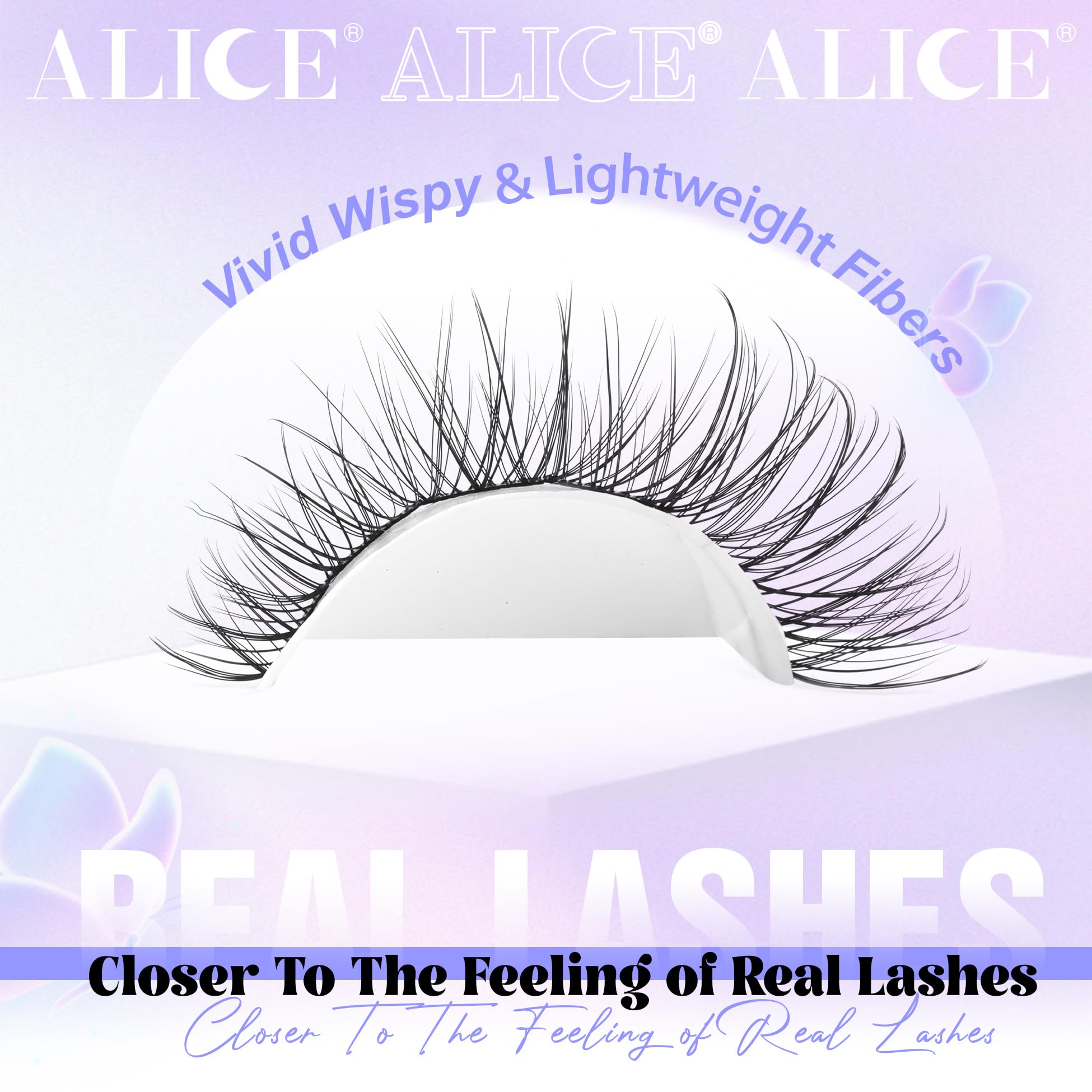 ALICE mixed-length cluster lashes 8-10-12-14-16mm support versatile DIY looks.