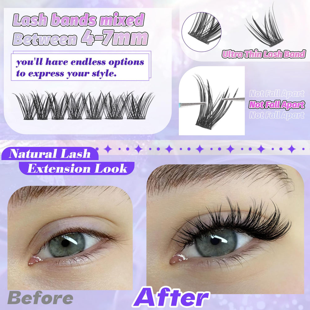 ALICE Natural blend clusters blend seamlessly with real lashes