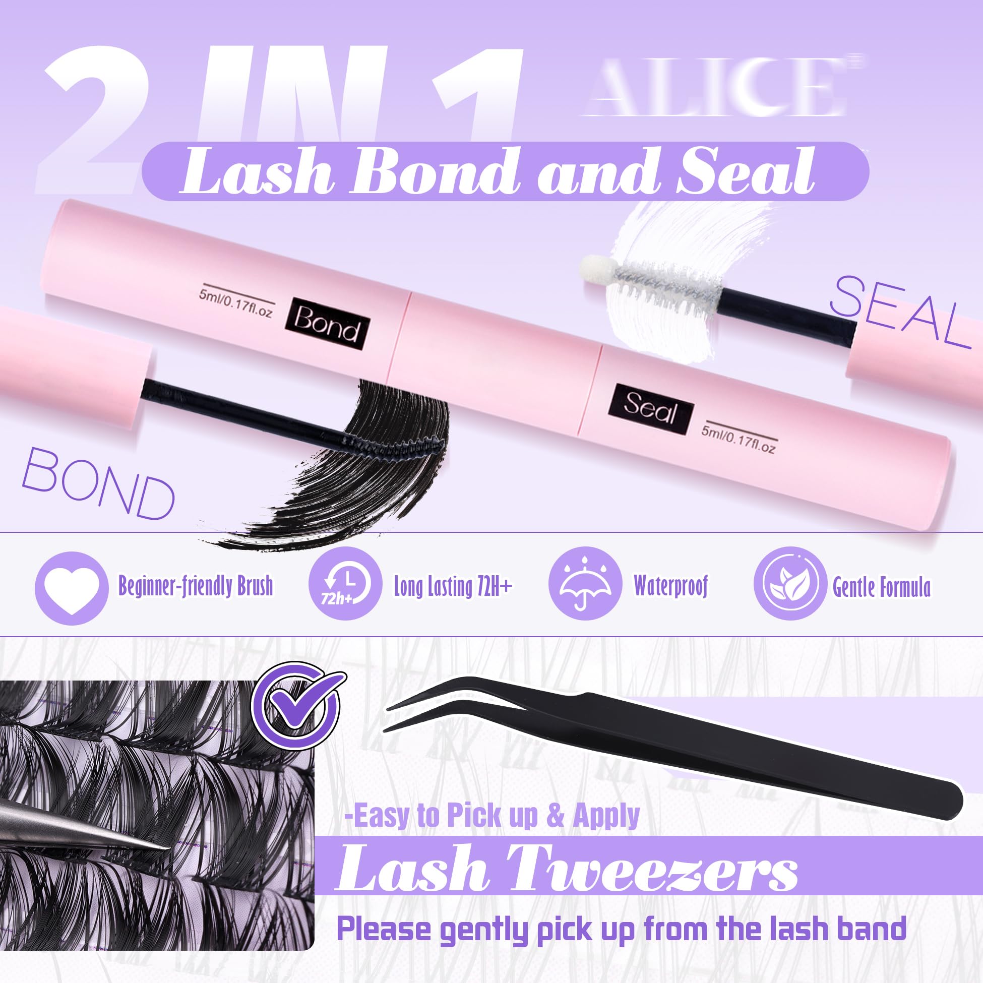 ALICE Natural wispy looks idea for everyday wear and events.