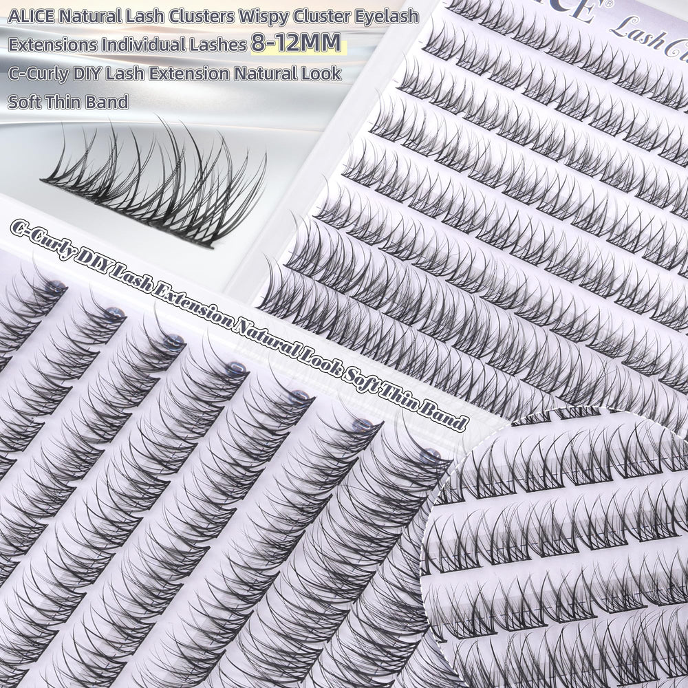 ALICE no-gap lash clusters fill gaps for a seamless, fuller lash line.