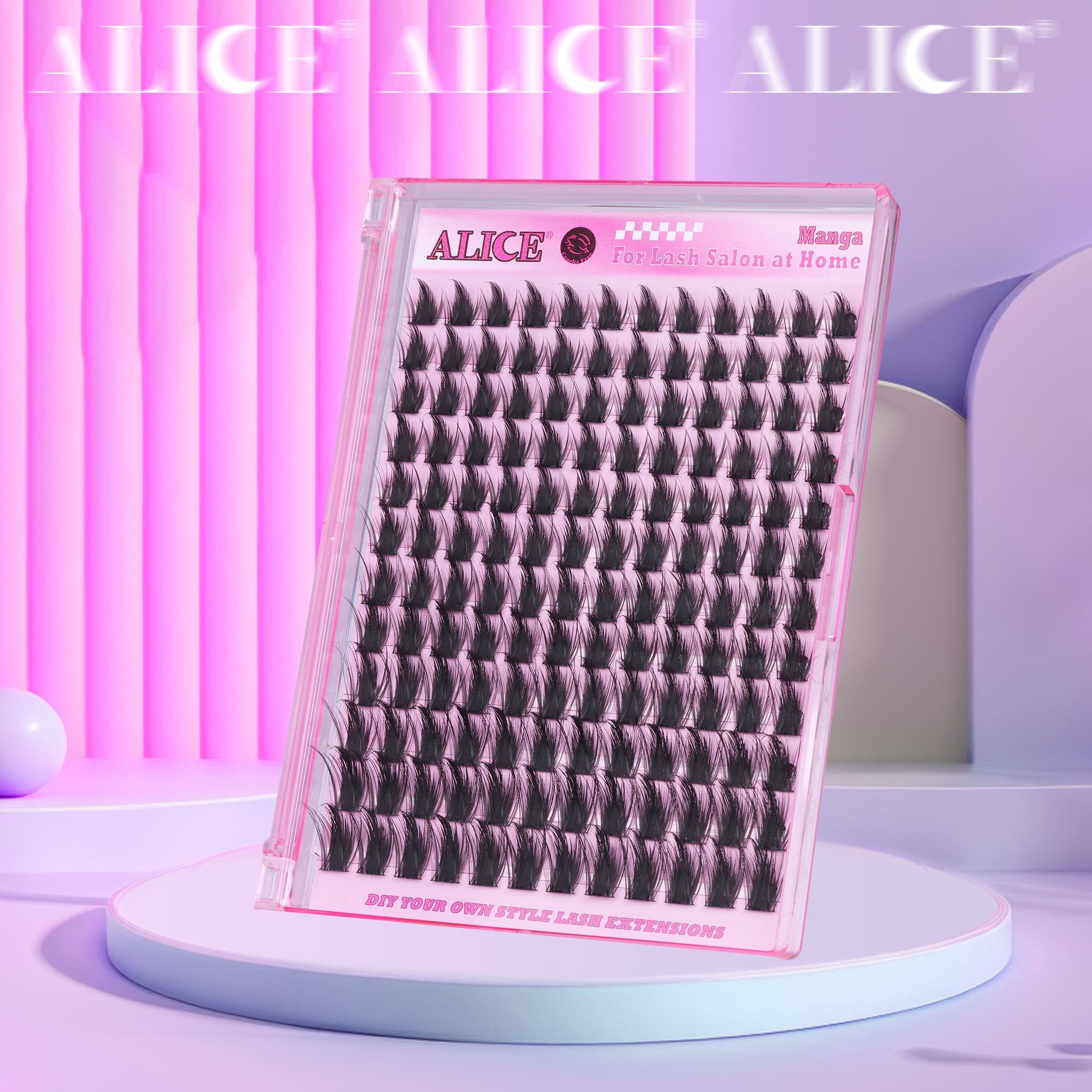 ALICE premium fiber lashes stay curled and defined.