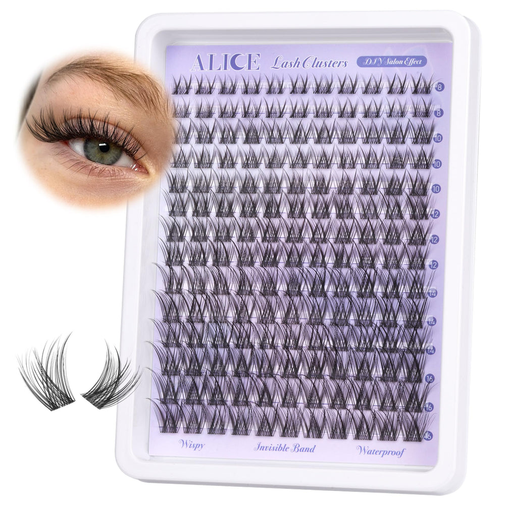 ALICE reusable lash clusters maintain charm from morning to night.