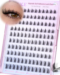 ALICE self-adhesive lashes pre-glued for quick application without glue mess.