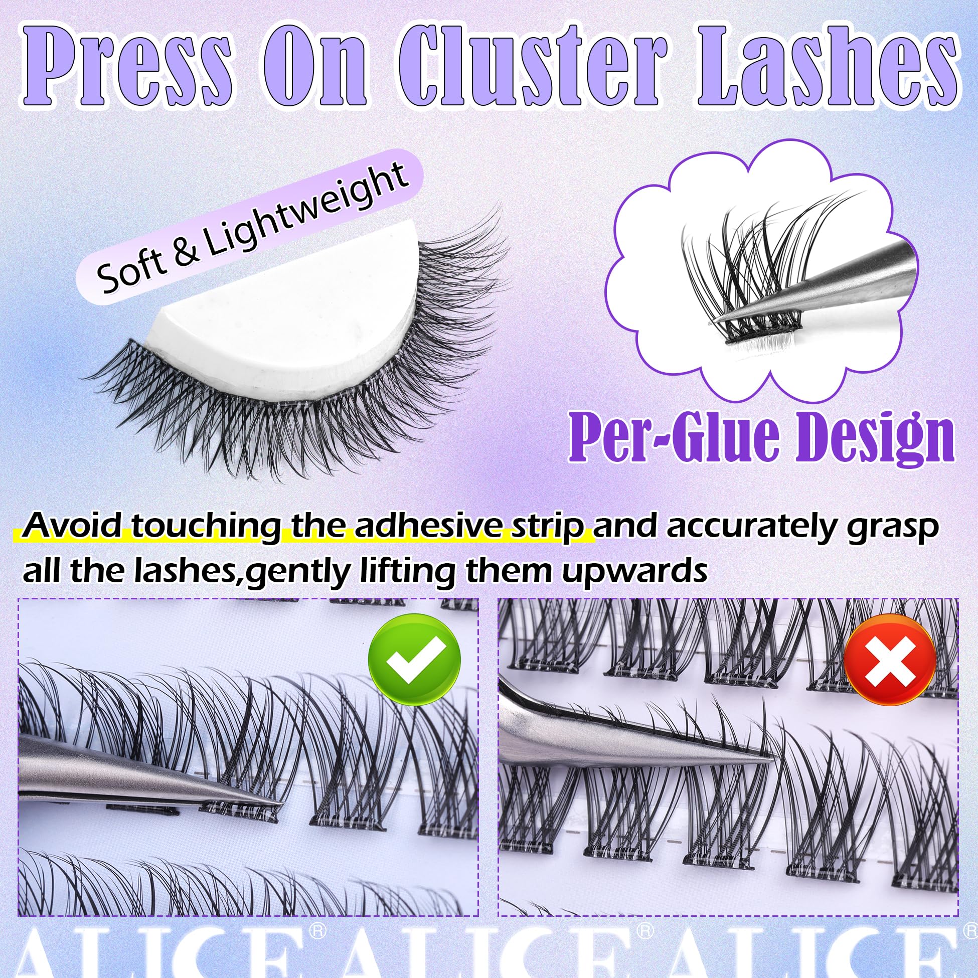 ALICE 120-piece lash kit for versatile styling options