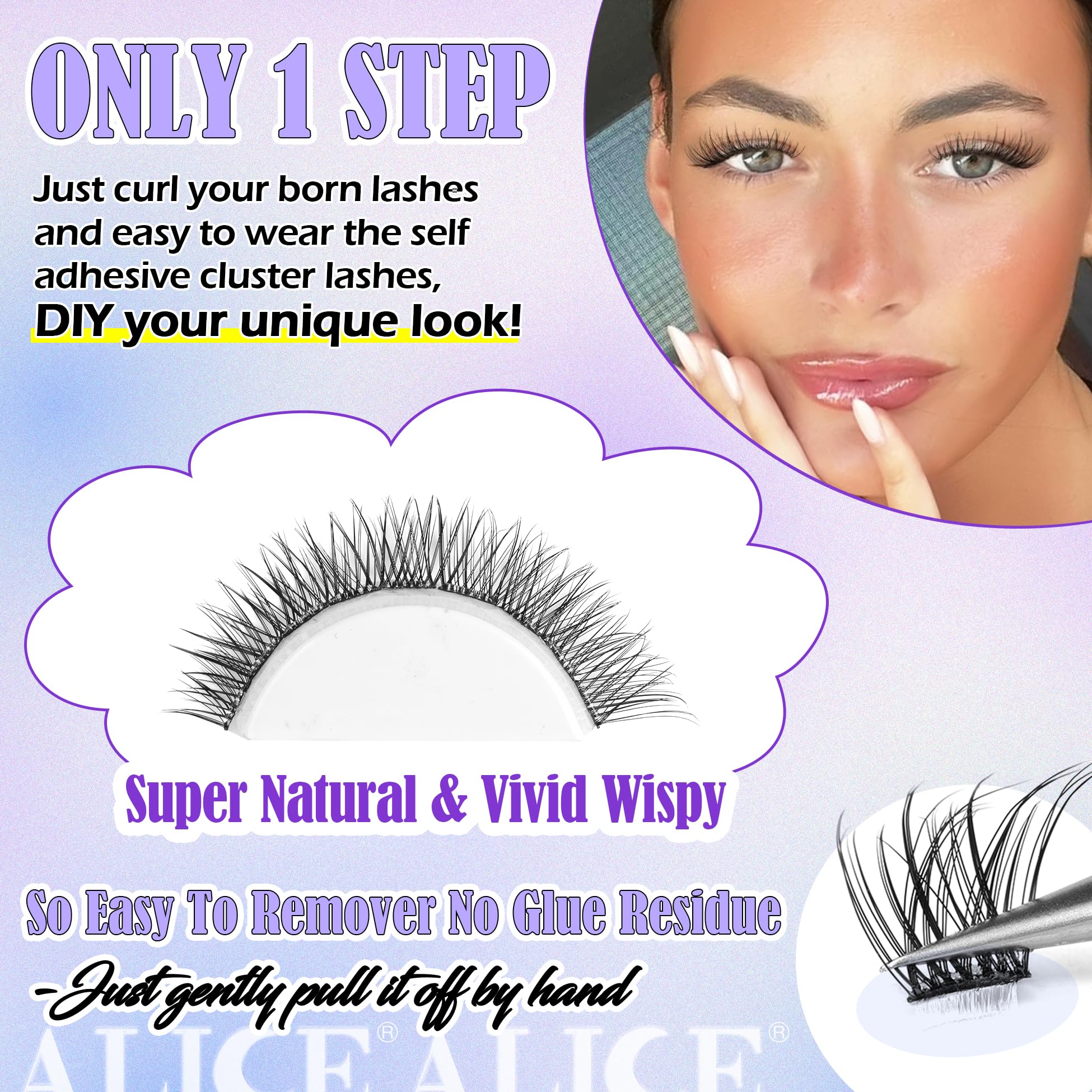ALICE all-day wear lashes designed for daily activities