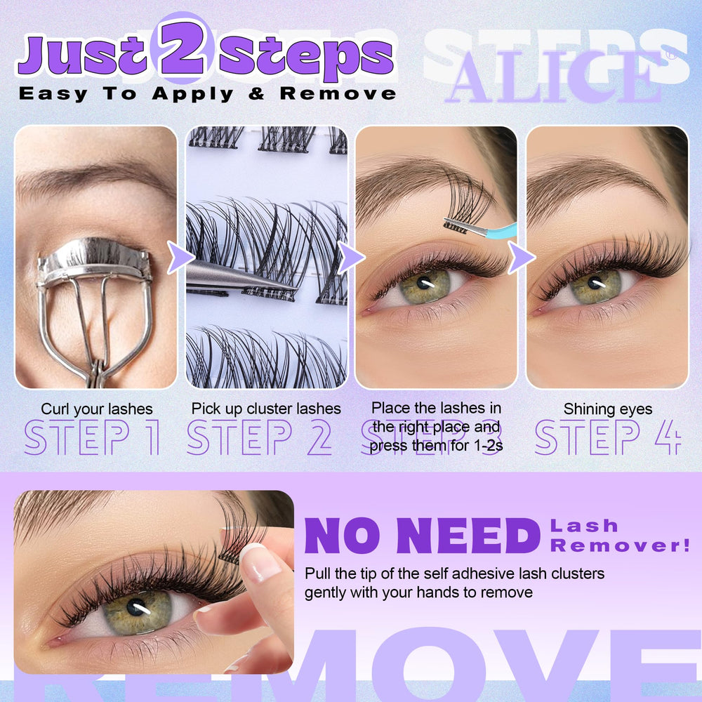ALICE 8-12mm curl lashes for a subtle lift