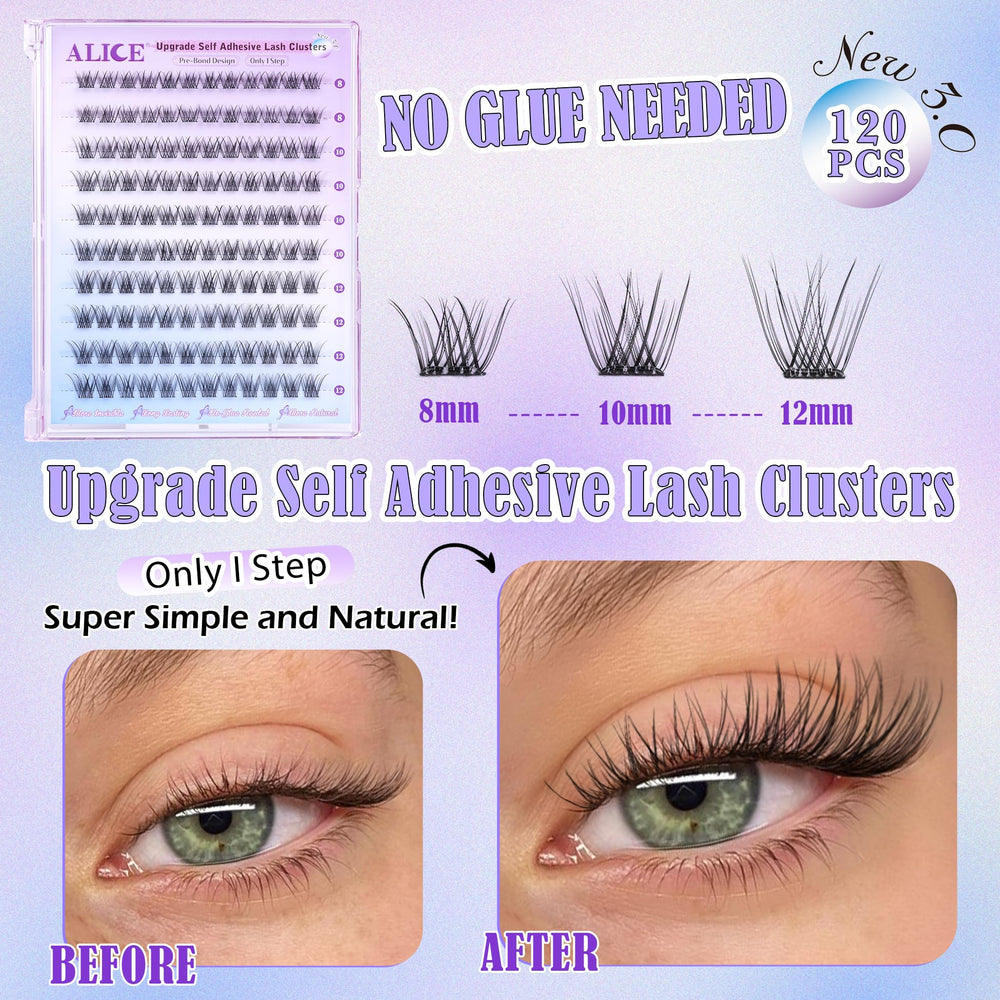 ALICE DIY lash kit with precision tweezers for placement