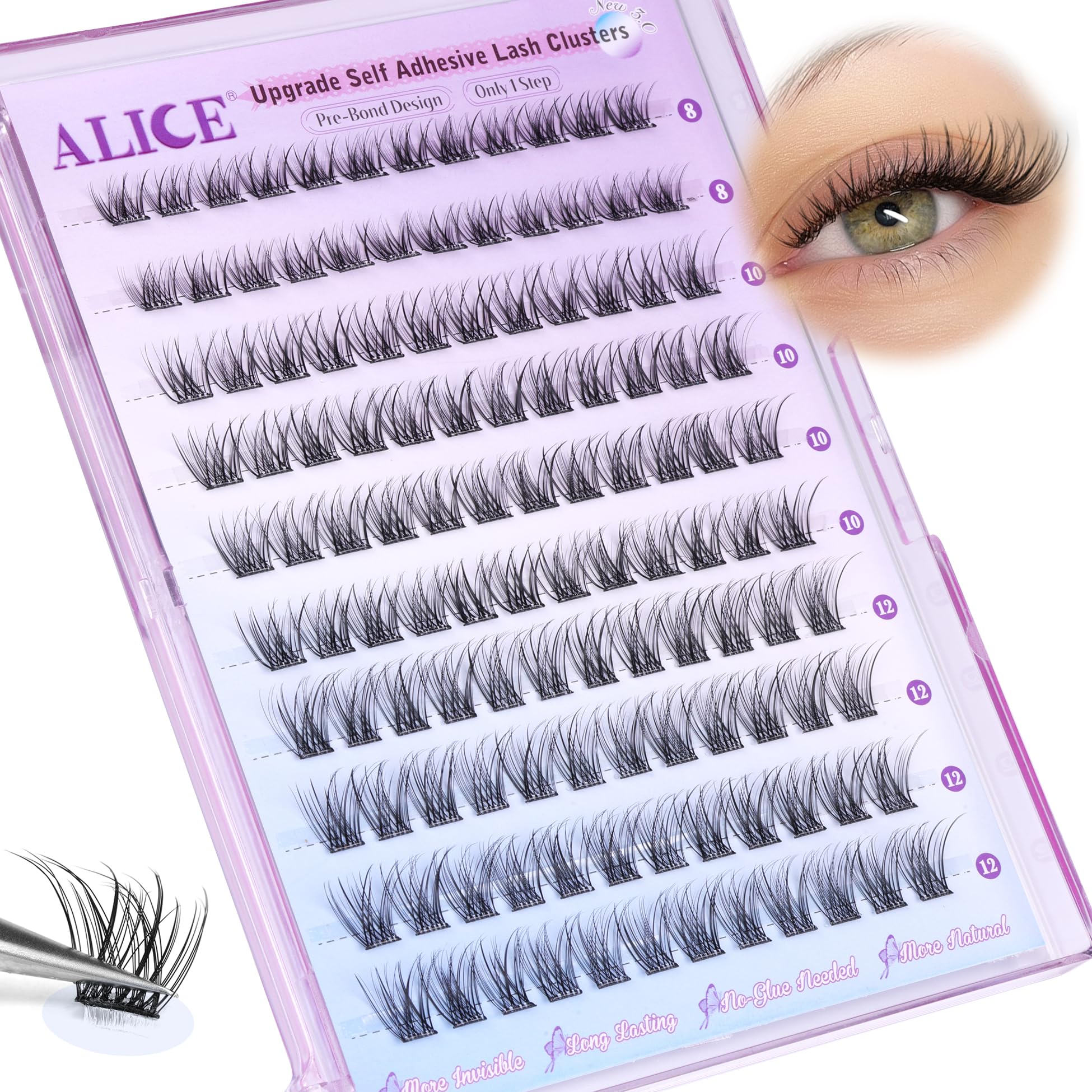 ALICE no-glue-needed lashes for easy, mess-free application