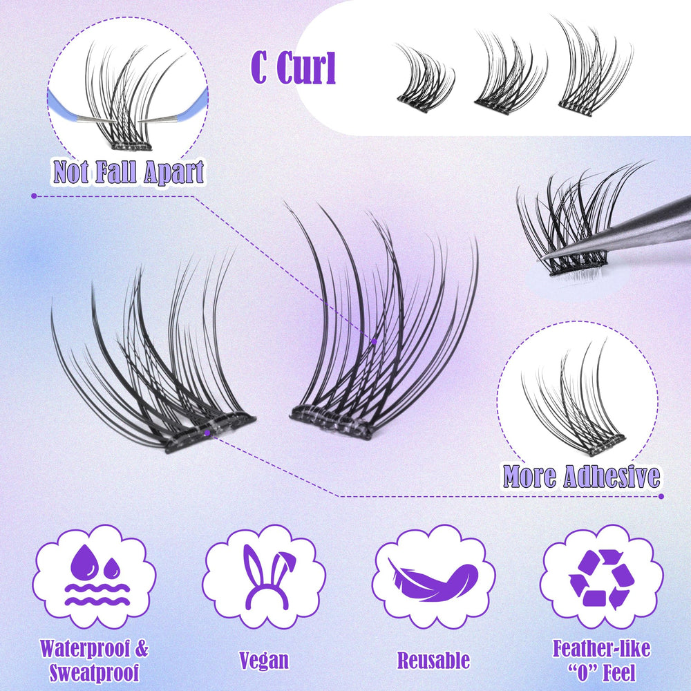 ALICE lashes with tweezers for precise application