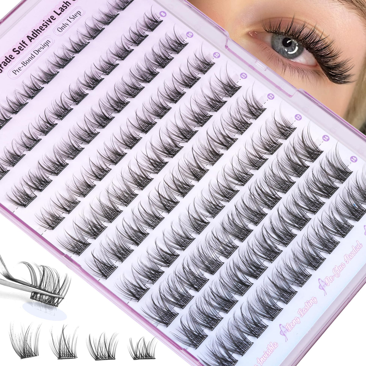 ALICE self-adhesive lashes with natural look for effortless daily glamour