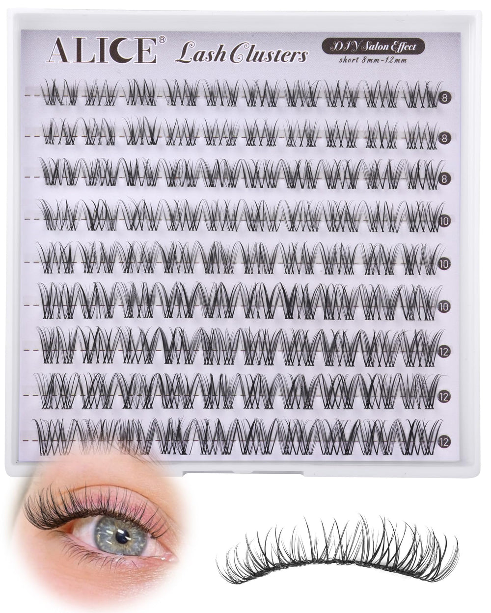 ALICE subtle-volume clusters deliver gentle, layered fullness along the lash line.