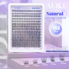ALICE ultra-thin band cluster lashes blend seamlessly with your lashes.