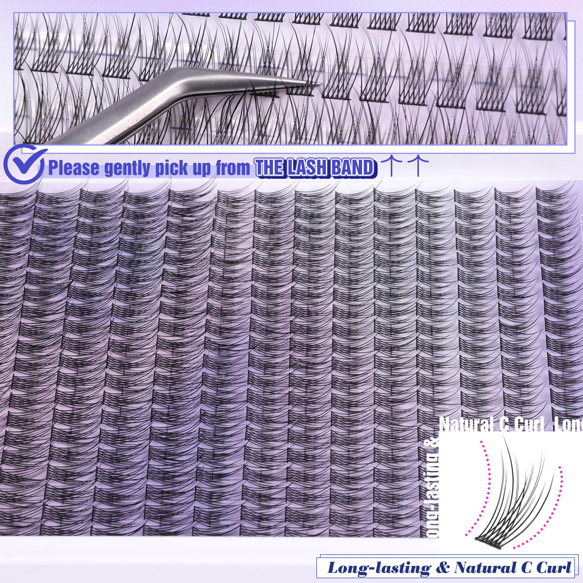 ALICE ultra-thin band lashes provide a wispy finish with day-long comfort.