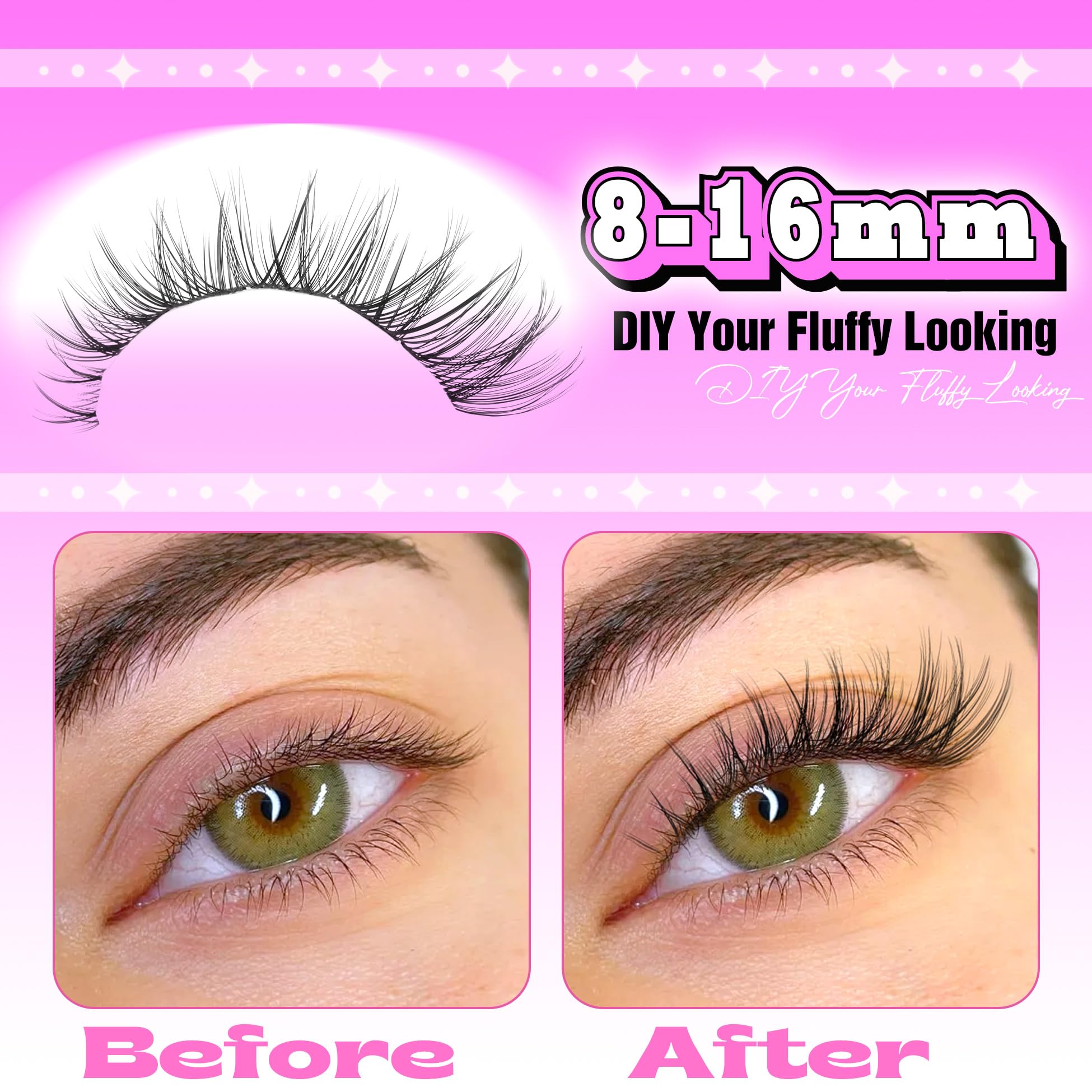 ALICE wispy design natural-look lashes subtly lift eyes for balanced, soft glamour.