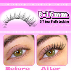 ALICE wispy design natural-look lashes subtly lift eyes for balanced, soft glamour.