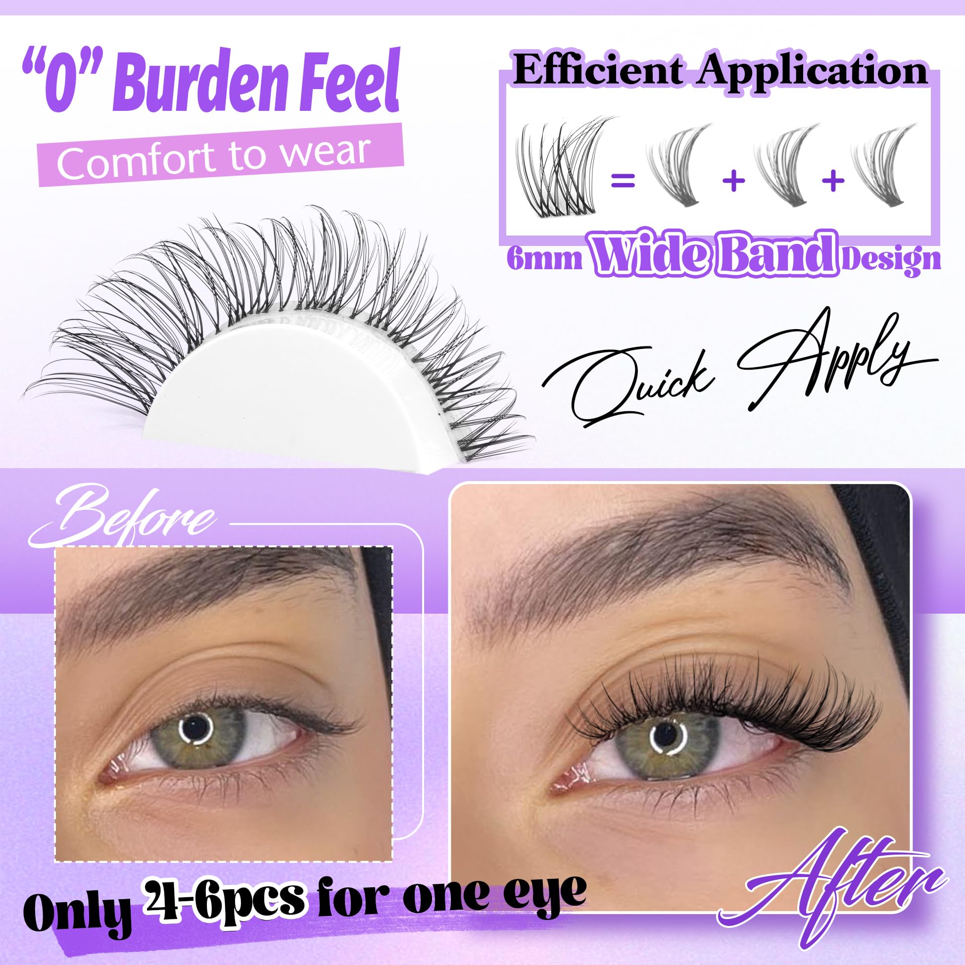 ALICE DIY lash clusters designed for quick application in minutes.