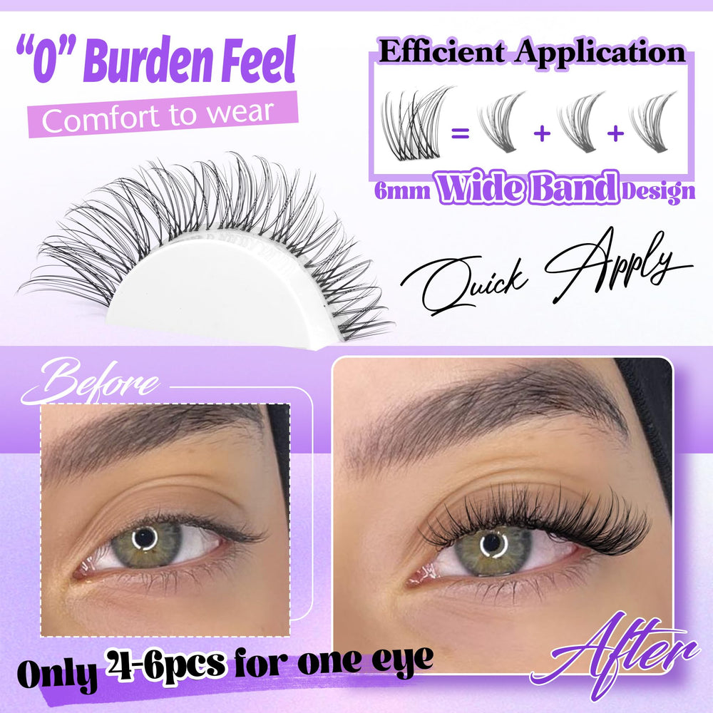 ALICE DIY lash clusters designed for quick application in minutes.