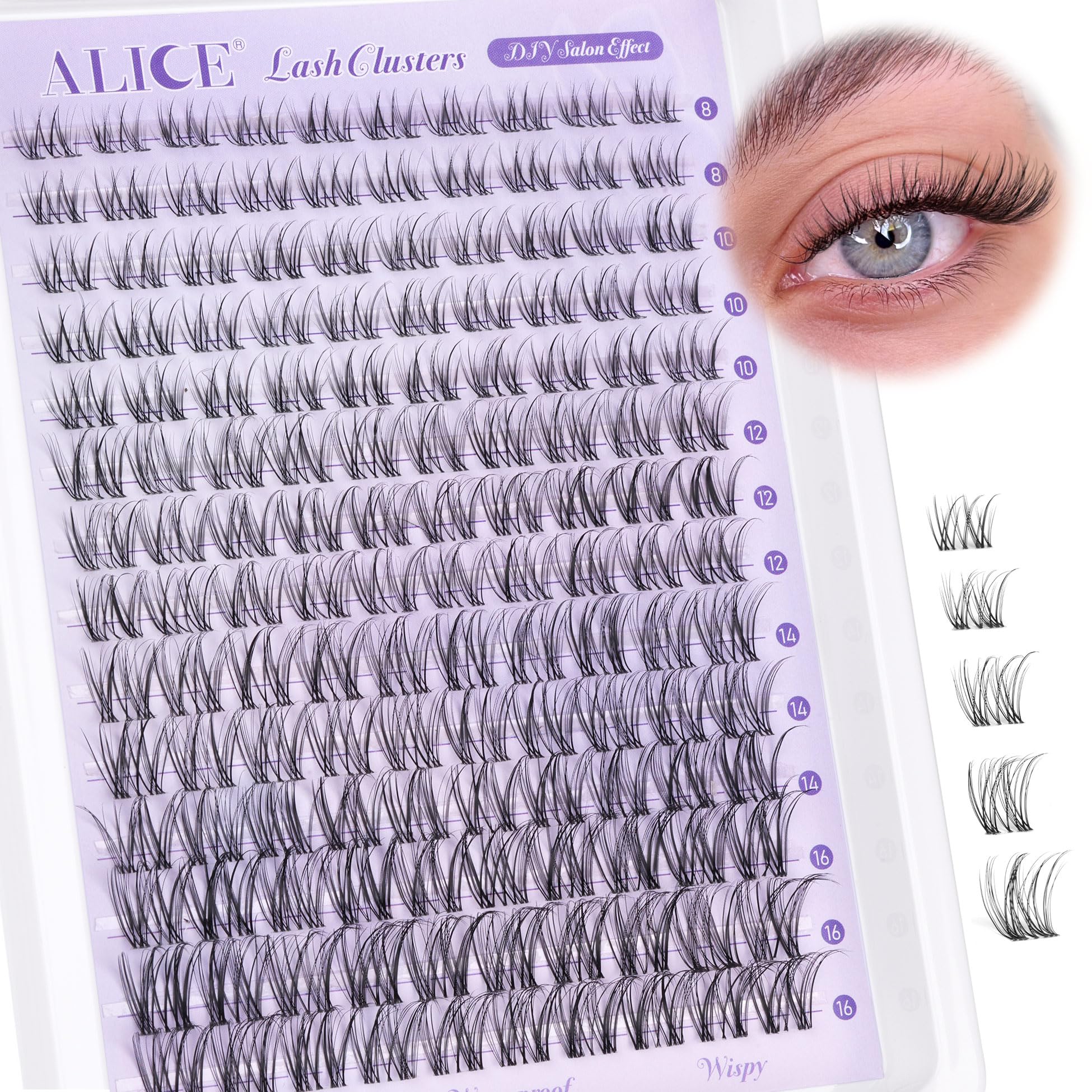 ALICE Wispy Lash Clusters are reusable with proper care for ongoing charm.