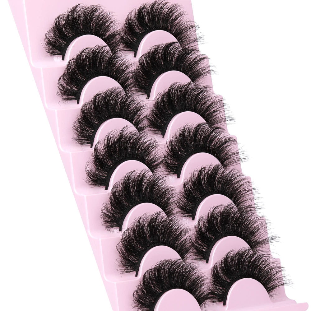 ALICROWN HAIR Dramatic false eyelashes set of seven pairs for parties.