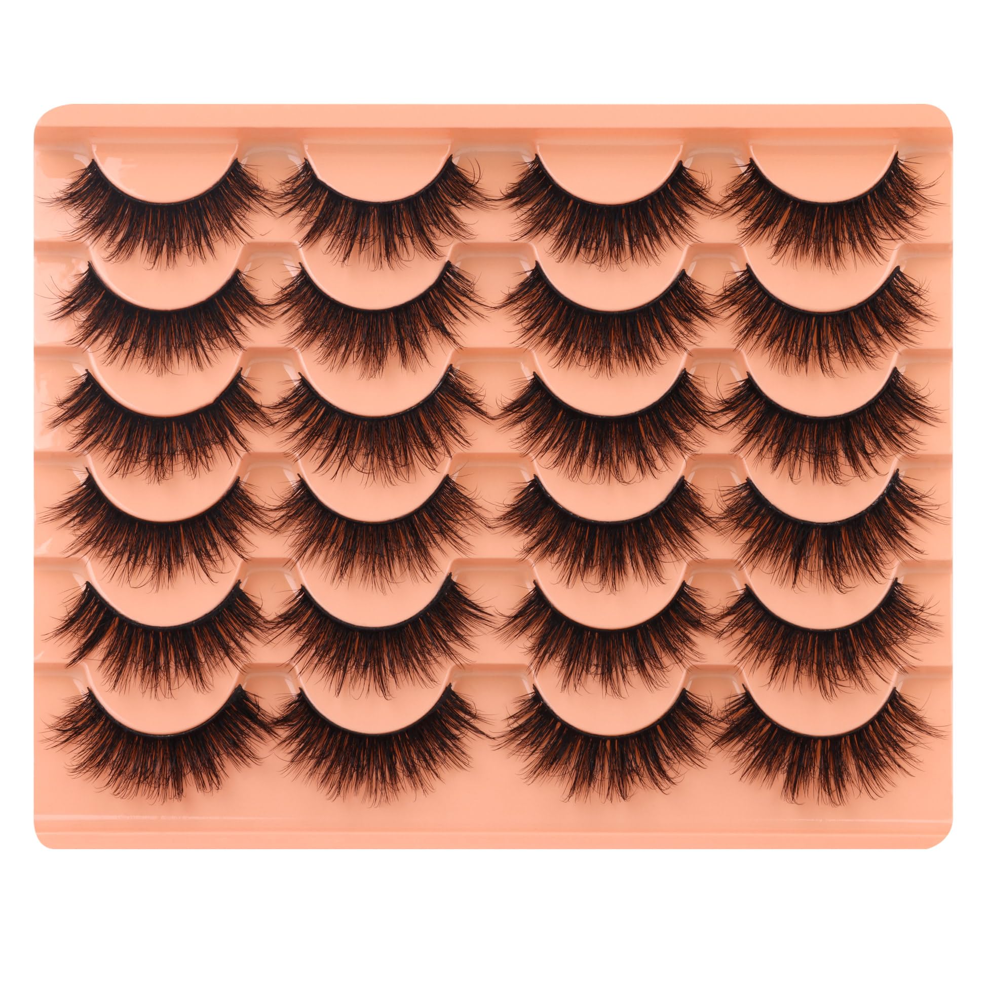 12-pair packaging by ALICROWN Fuzzy Eyelashes for value.