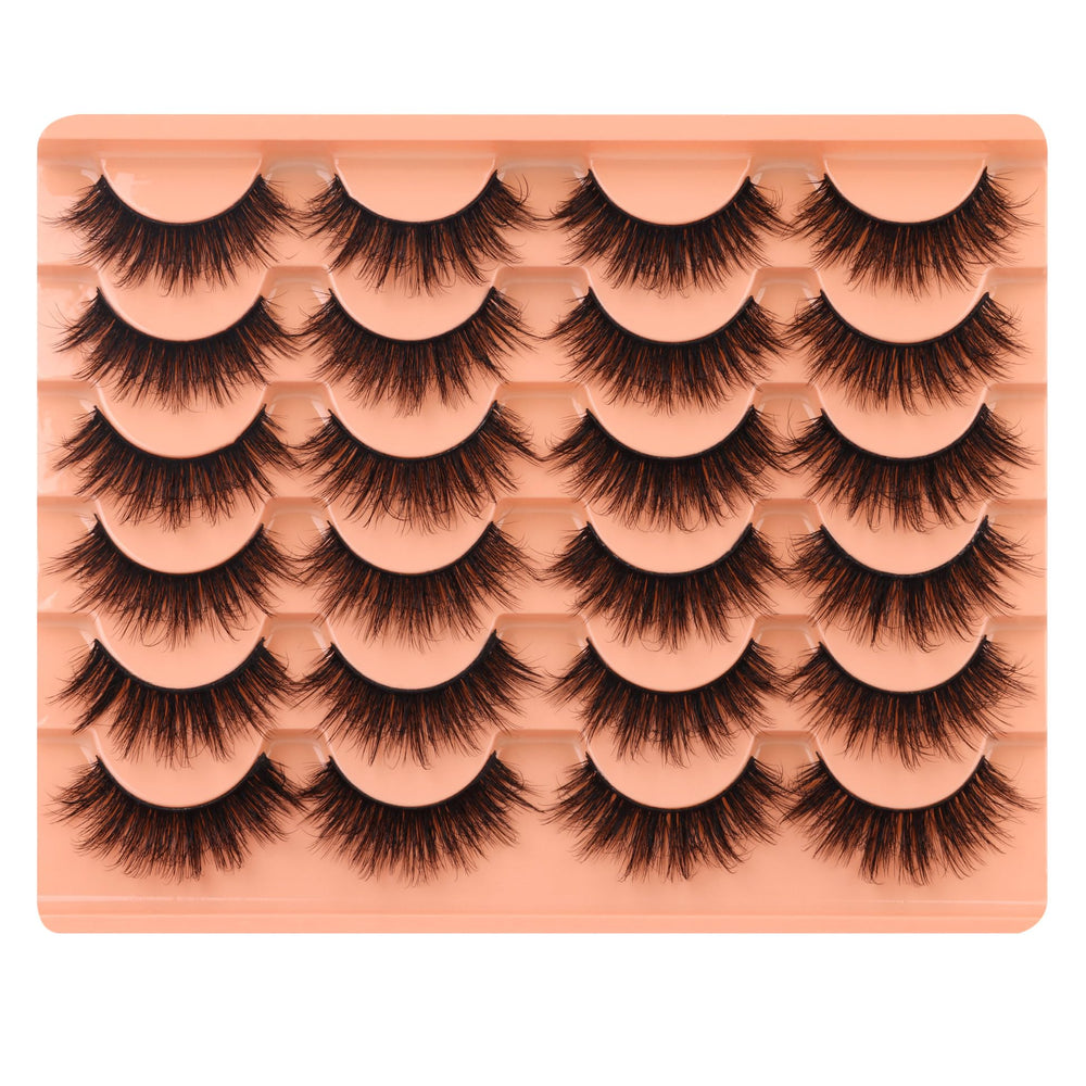 12-pair packaging by ALICROWN Fuzzy Eyelashes for value.