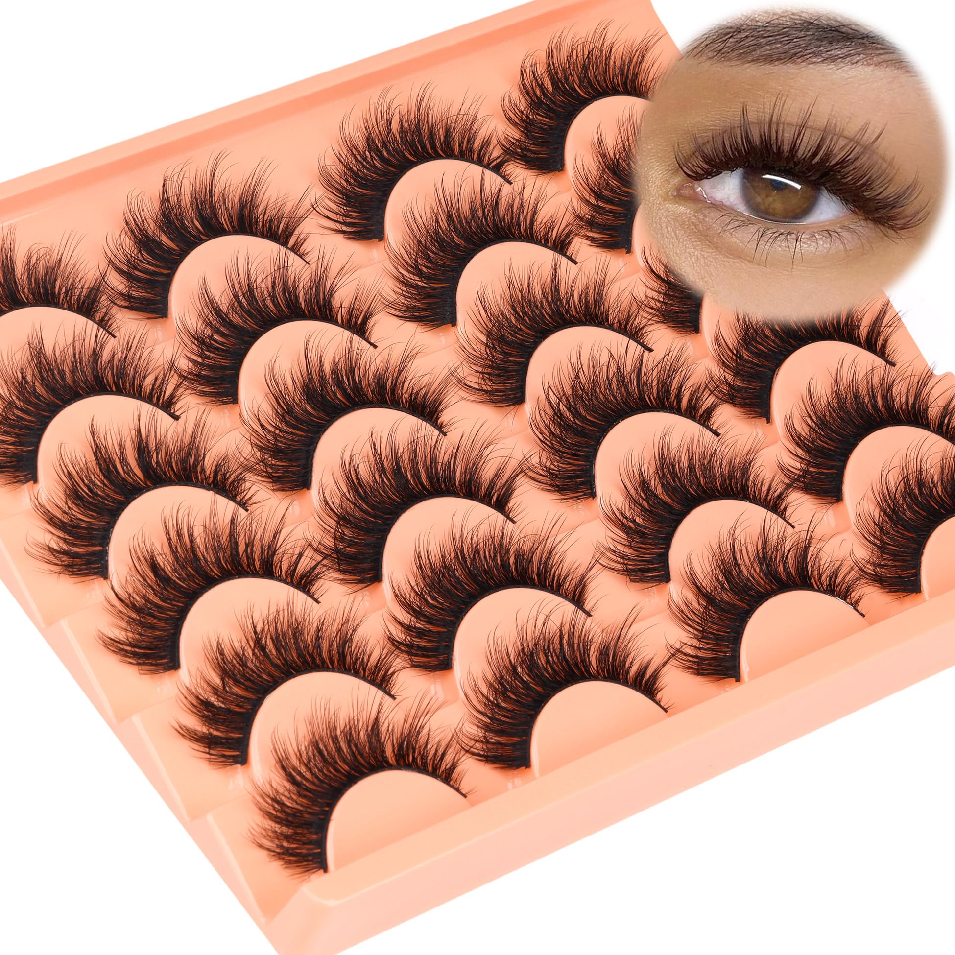 Close-up of ALICROWN Fuzzy Eyelashes showing wispy, lightweight fibers.