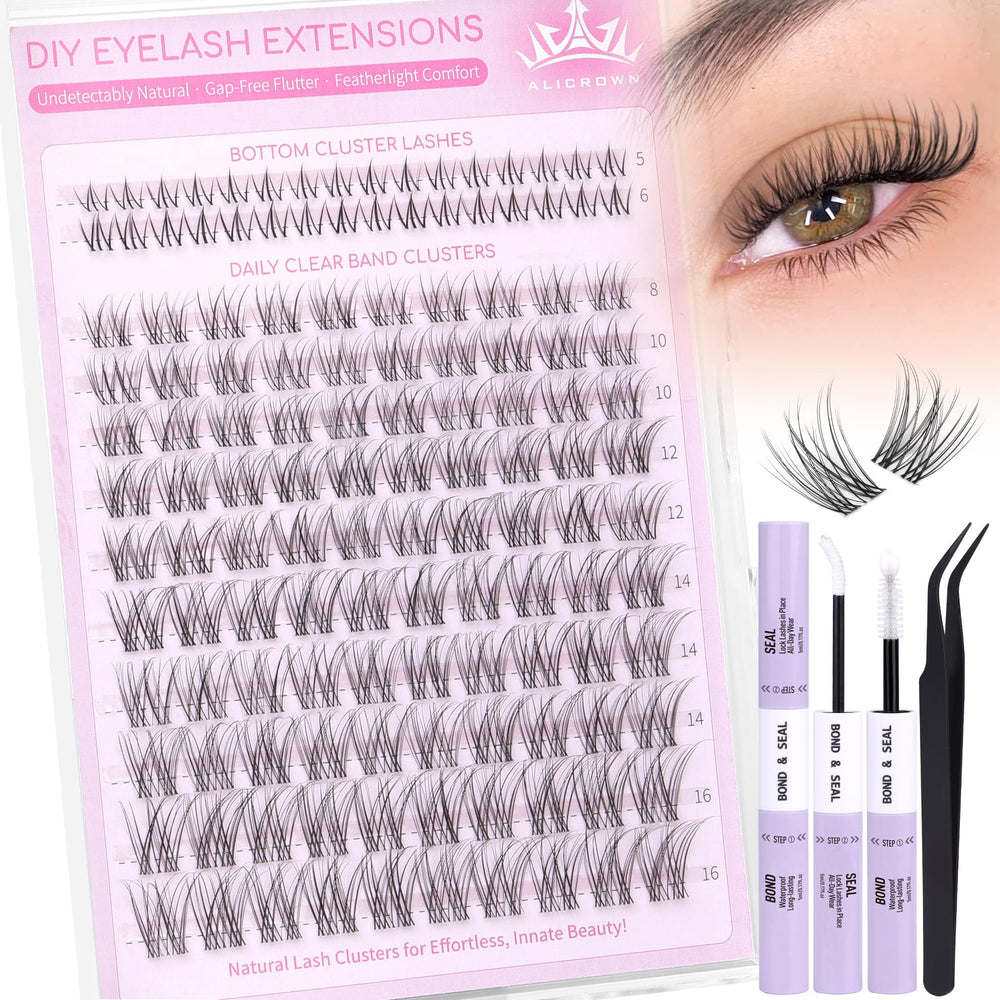 ALICROWN HAIR DIY lash tweezers ensure precise lash placement.